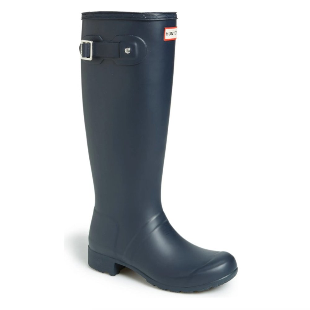 Hunter Tour Packable Waterproof Rain Boot in Navy